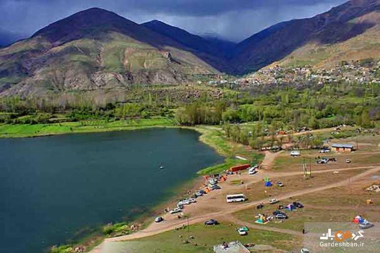 دریاچه ساهون با چشم انداز زیبای قله دماوند عکس دریاچه ساهون با چشم انداز زیبای قله دماوند